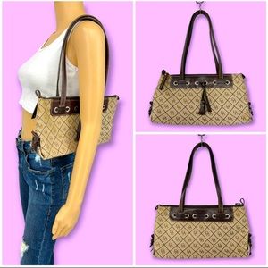 Dooney & Bourke Zip Top Tassle Mini Shoulder Bag with additional strap